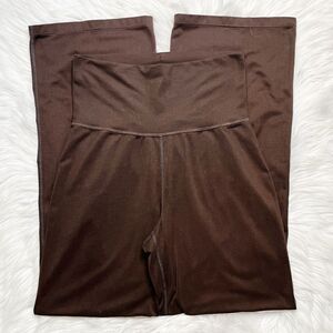 LUCY Wide Leg Athletic Loungewear Pants Chocolate Brown Size Small